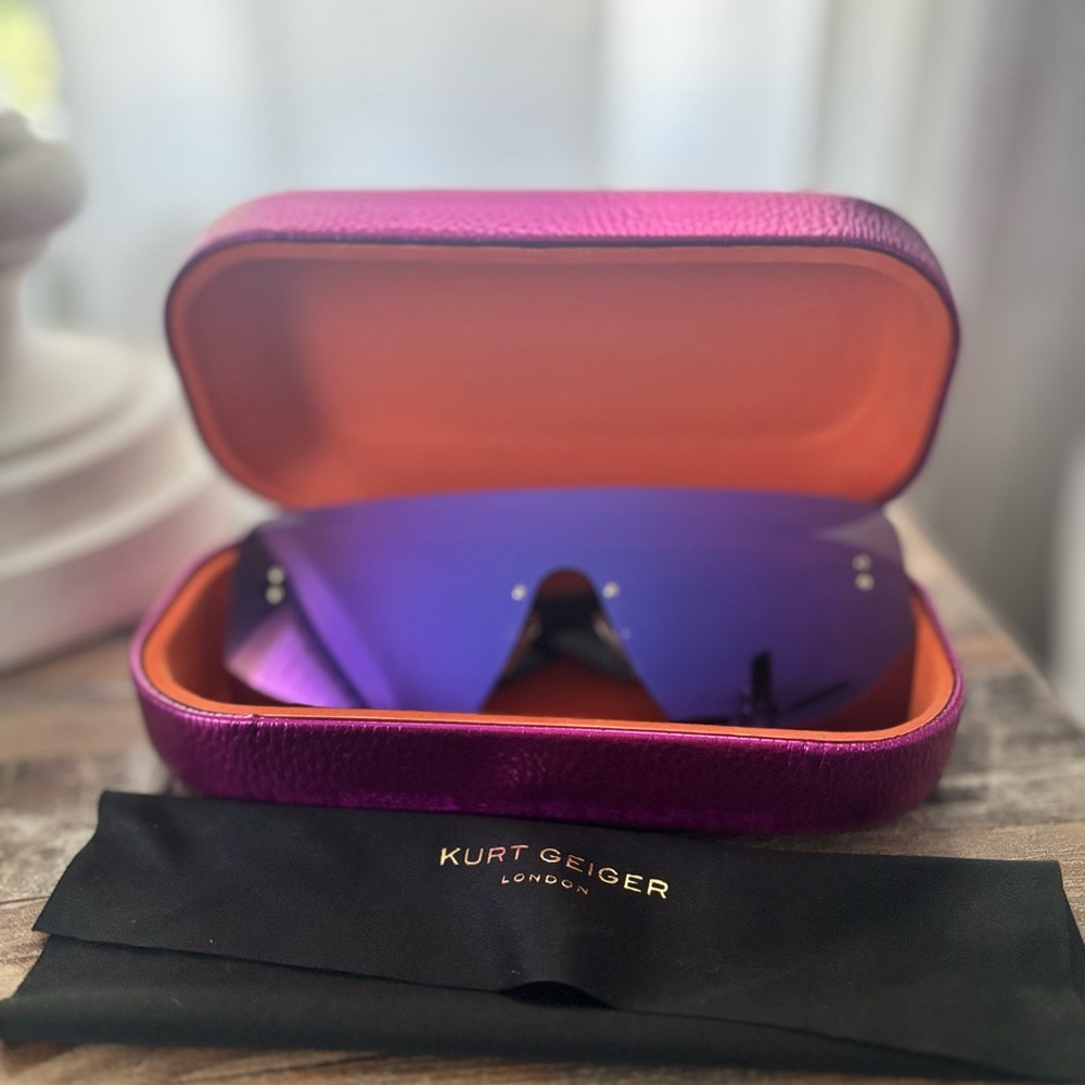 Kurt Geiger Purple and Orange Sunglasses with Case